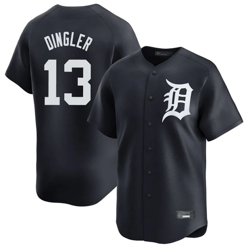 Blackjersey D.Tigers #13 Dillon Dingler Player Navy Home Limited Game Stitched Jerseys