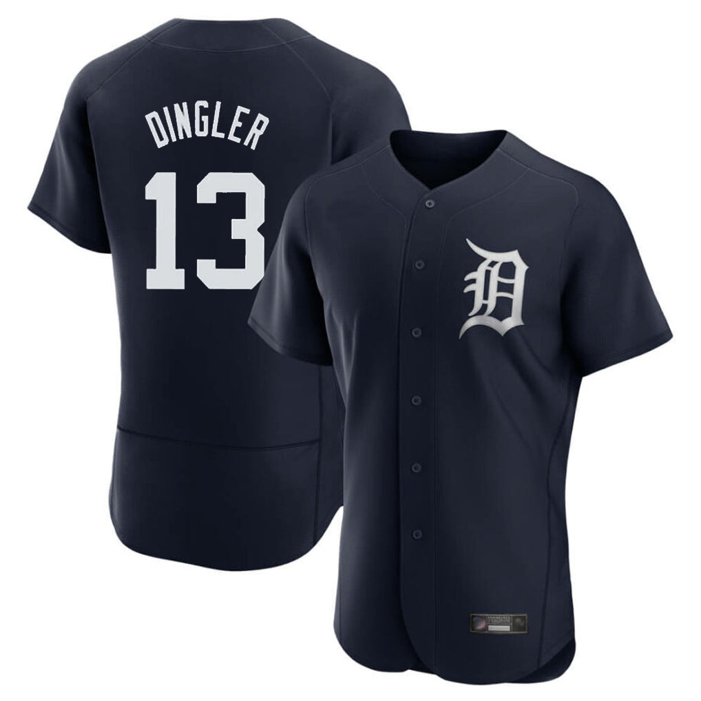 Blackjersey D.Tigers #13 Dillon Dingler Player Navy Limited Elite Home Stitched Jerseys
