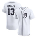 Blackjersey D.Tigers #13 Dillon Dingler Player White Limited Elite Home Stitched Jerseys