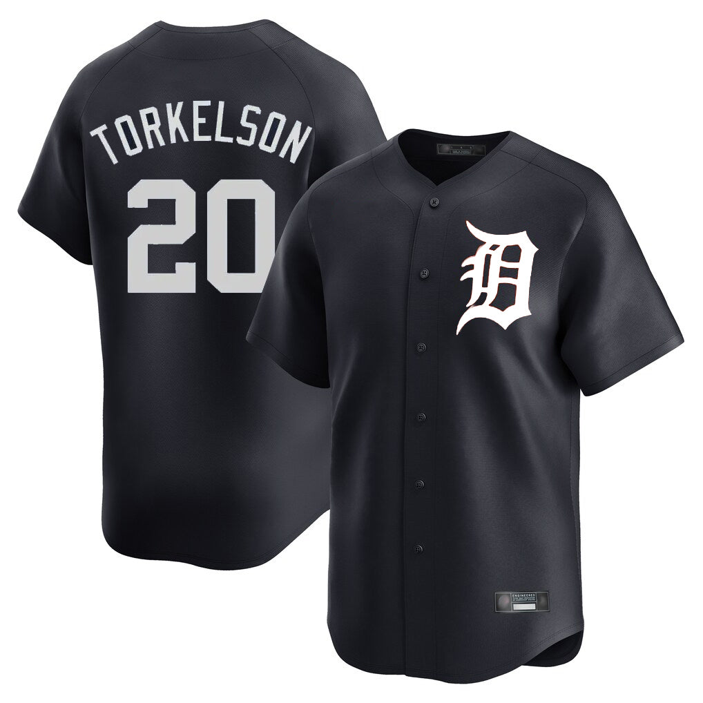 Blackjersey D.Tigers #20 Spencer Torkelson Player Navy Home Limited Game Stitched Jerseys