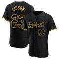 Blackjersey D.Tigers #23 Kirk Gibson Player Black Snake Skin City Limited Elite Home Stitched Jerseys
