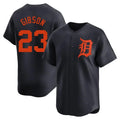 Blackjersey D.Tigers #23 Kirk Gibson Player Navy Home Limited Stitched Jerseys