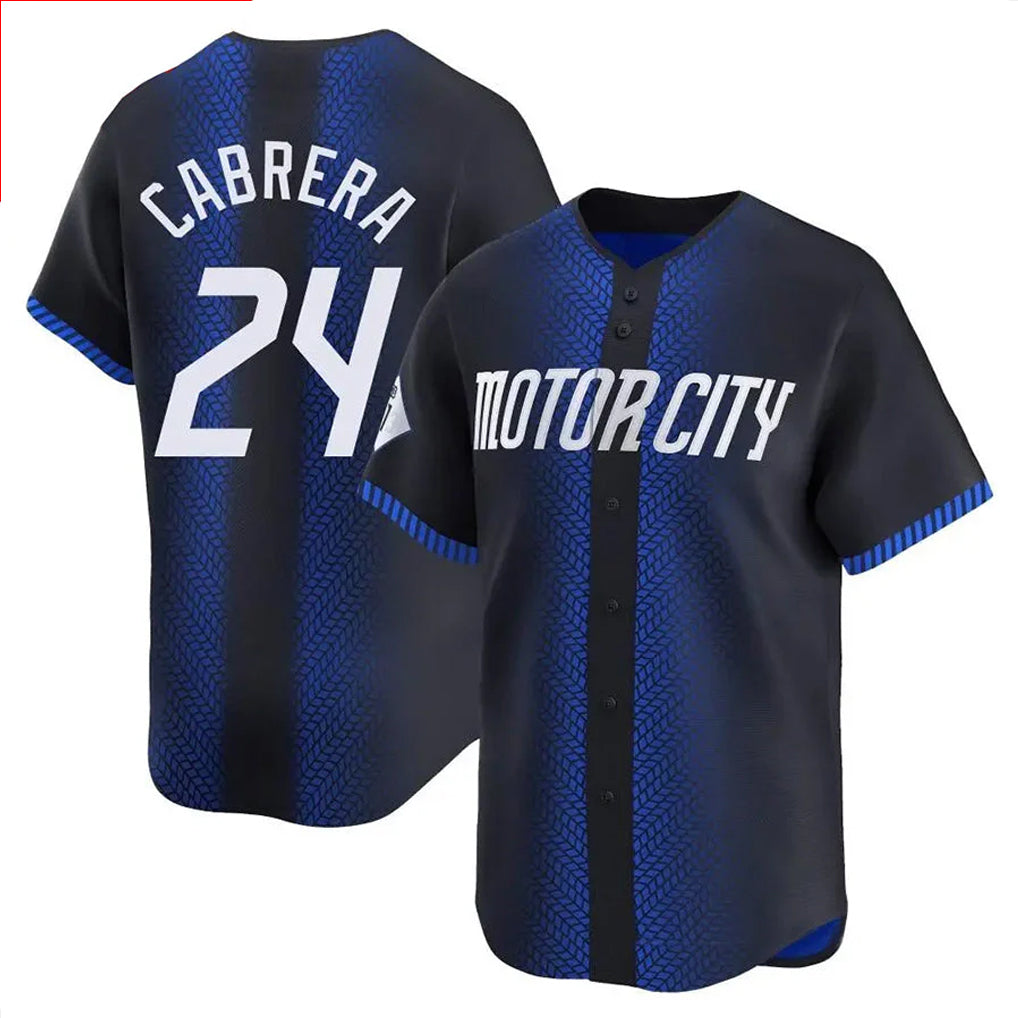 Blackjersey D.Tigers #24 Miguel Cabrera Player Navy City Connect Home Limited Stitched Jerseys