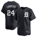 Blackjersey D.Tigers #24 Miguel Cabrera Player Navy Home Limited Game Stitched Jerseys