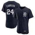 Blackjersey D.Tigers #24 Miguel Cabrera Player Navy Limited Elite Home Stitched Jerseys