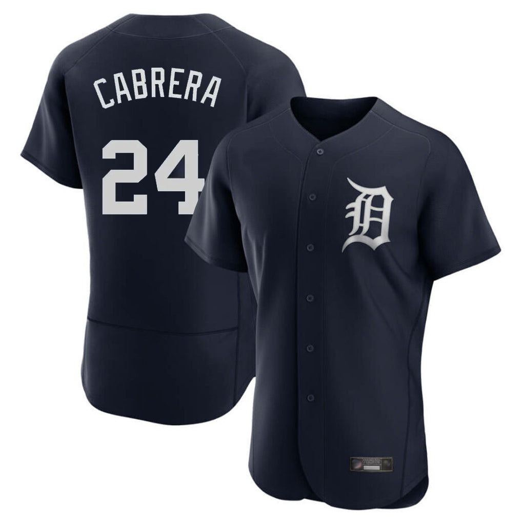 Blackjersey D.Tigers #24 Miguel Cabrera Player Navy Limited Elite Home Stitched Jerseys