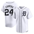 Blackjersey D.Tigers #24 Miguel Cabrera Player White Home Limited Stitched Jerseys