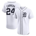 Blackjersey D.Tigers #24 Miguel Cabrera Player White Limited Elite Home Stitched Jerseys