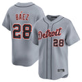 Blackjersey D.Tigers #28 Javier B¨¢ez Player Gray Home Limited Stitched Jerseys