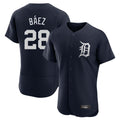 Blackjersey D.Tigers #28 Javier B¨¢ez Player Navy Limited Elite Home Stitched Jerseys