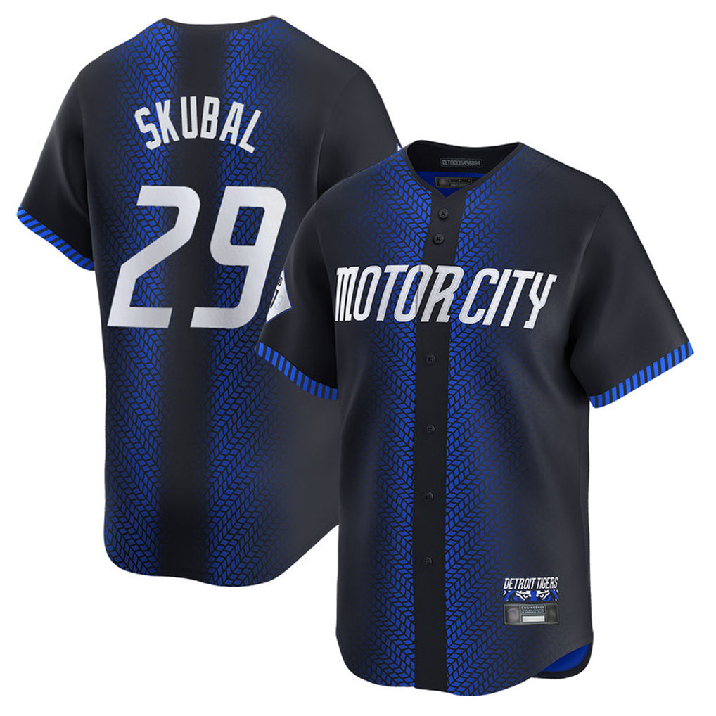 Blackjersey D.Tigers #29 Tarik Skubal Player Navy City Connect Home Limited Stitched Jerseys
