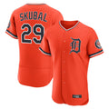 Blackjersey D.Tigers #29 Tarik Skubal Player Orange Limited Elite Home Stitched Jerseys