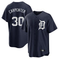 Blackjersey D.Tigers #30 Kerry Carpenter Player Navy Game Home Stitched Jerseys