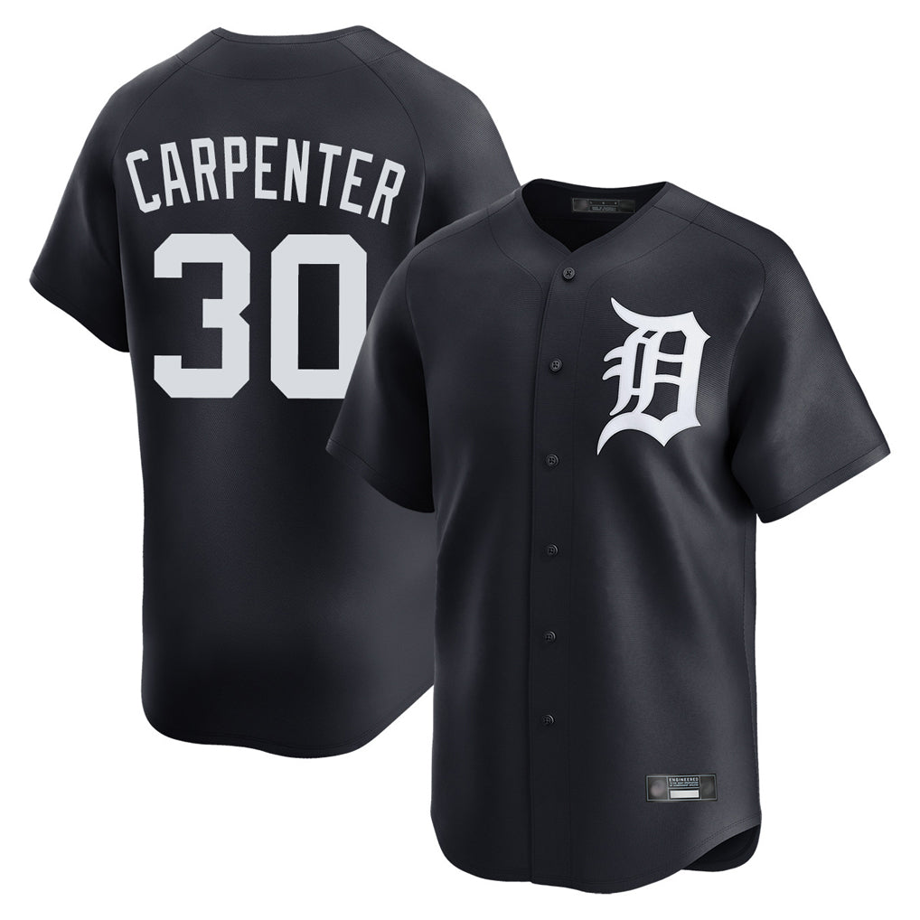 Blackjersey D.Tigers #30 Kerry Carpenter Player Navy Home Limited Game Stitched Jerseys