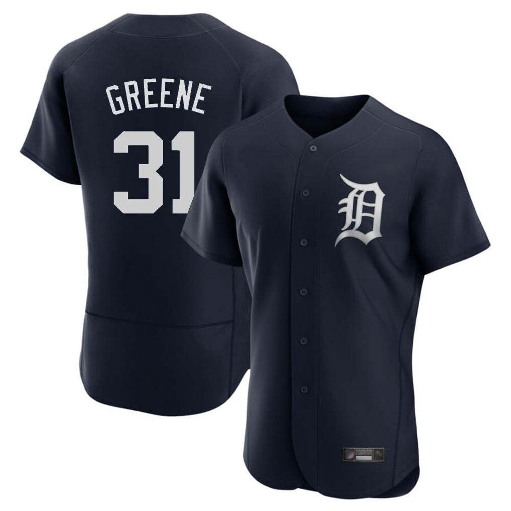 Blackjersey D.Tigers #31 Riley Greene Player Navy Limited Elite Home Stitched Jerseys