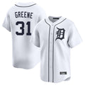 Blackjersey D.Tigers #31 Riley Greene Player White Home Limited Stitched Jerseys