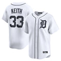 Blackjersey D.Tigers #33 Colt Keith Player White Home Limited Stitched Jerseys