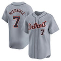 Blackjersey D.Tigers #7 Kevin McGonigle Player Gray Home Limited Stitched Jerseys