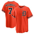 Blackjersey D.Tigers #7 Kevin McGonigle Player Orange Home Game Stitched Jerseys