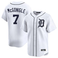 Blackjersey D.Tigers #7 Kevin McGonigle Player White Home Limited Stitched Jerseys