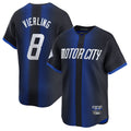Blackjersey D.Tigers #8 Matt Vierling Player Navy City Connect Home Limited Stitched Jerseys