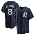 Blackjersey D.Tigers #8 Matt Vierling Player Navy Game Home Stitched Jerseys