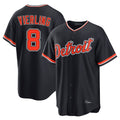 Blackjersey D.Tigers #8 Matt Vierling Player Navy Home Game Stitched Jerseys