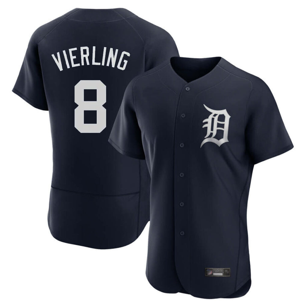 Blackjersey D.Tigers #8 Matt Vierling Player Navy Limited Elite Home Stitched Jerseys