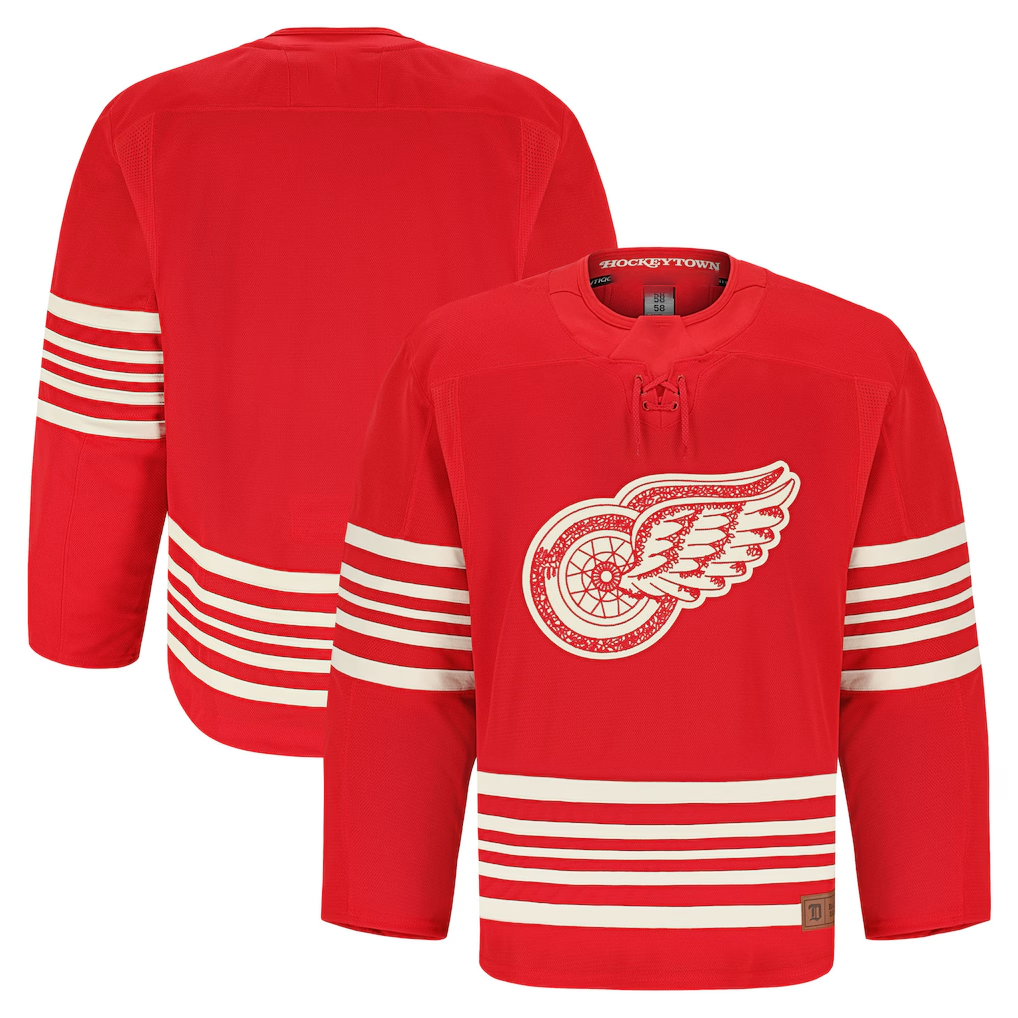 Blackjersey DR.Wings Red Centennial Authentic Pro Jersey