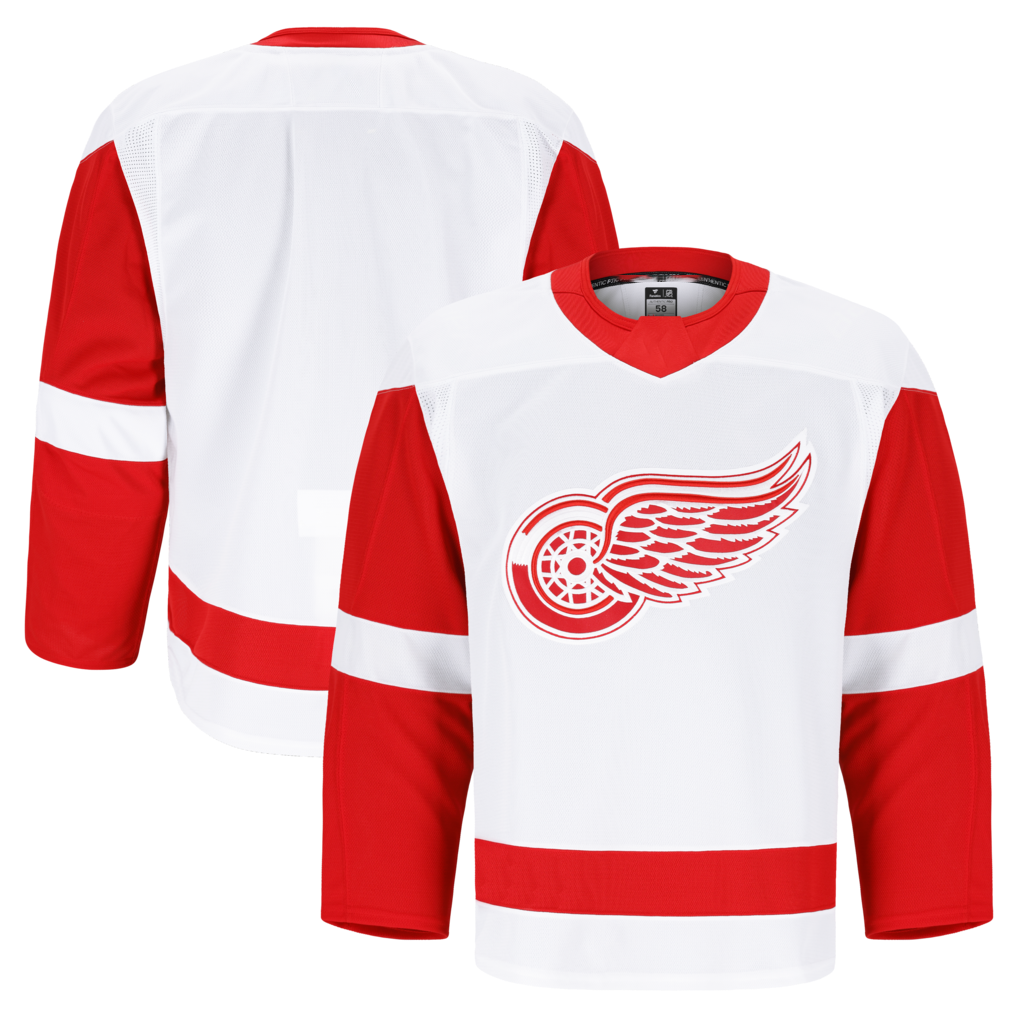 Blackjersey DR.Wings White Away Authentic Pro Jerseys