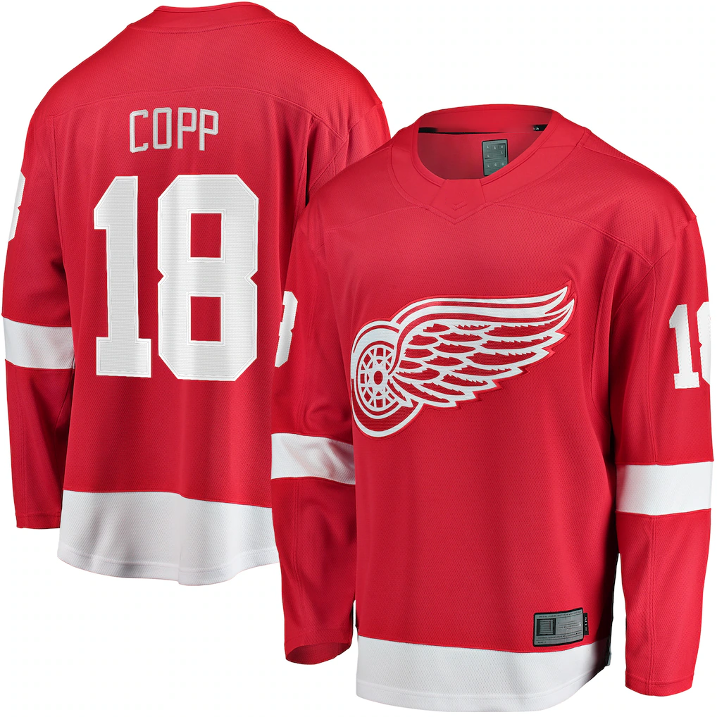 Blackjersey DR.Wings #18 Andrew Copp Red Home Breakaway Player Jerseys