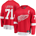 Blackjersey DR.Wings #71 Dylan Larkin Branded Red Captain Home Breakaway Jerseys