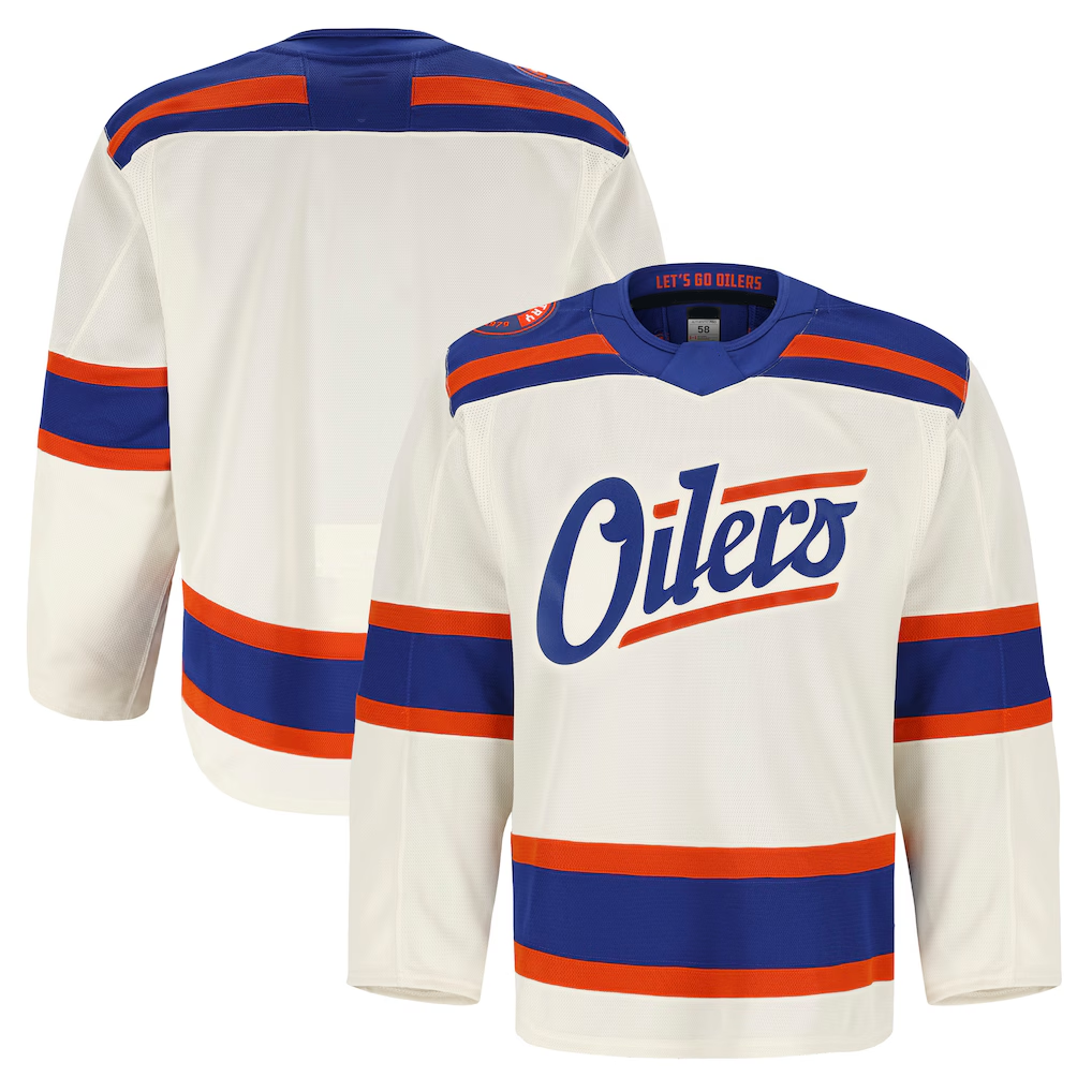 Blackjersey E.Oilers Light Beige Alternate Authentic Pro Jerseys