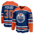 Blackjersey E.Oilers #30 Calvin Pickard Royal Home Premier Breakaway Player Jerseys