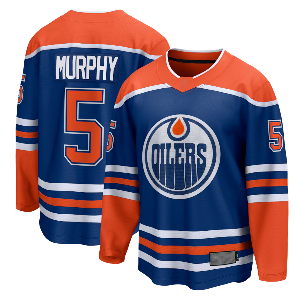 Blackjersey E.Oilers #5 Connor Murphy Royal Home Breakaway Jerseys
