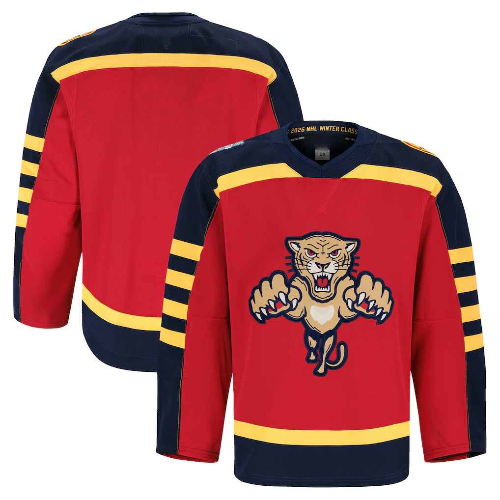Blackjersey F.Panthers Red 2026 Winter Classic Authentic Pro Jerseys