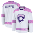 Blackjersey F.Panthers White Hockey Fights Cancer Survivor Practice Jerseys