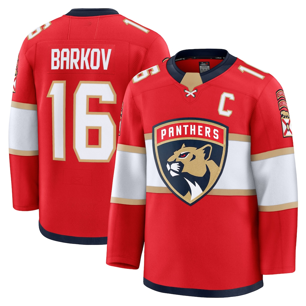 Blackjersey F.Panthers #16 Aleksander Barkov Red Home Premium Jerseys