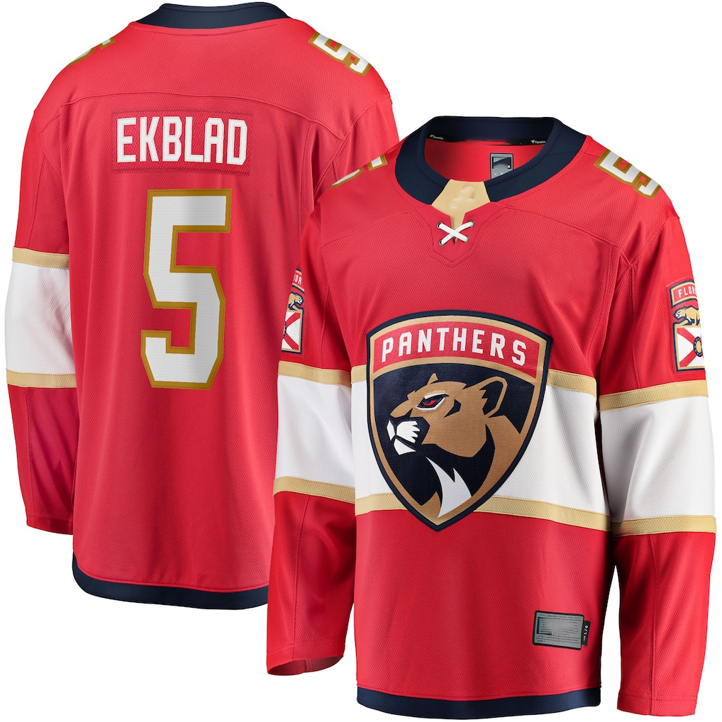 Blackjersey F.Panthers #5 Aaron Ekblad Red Home Team Breakaway Player Jerseys