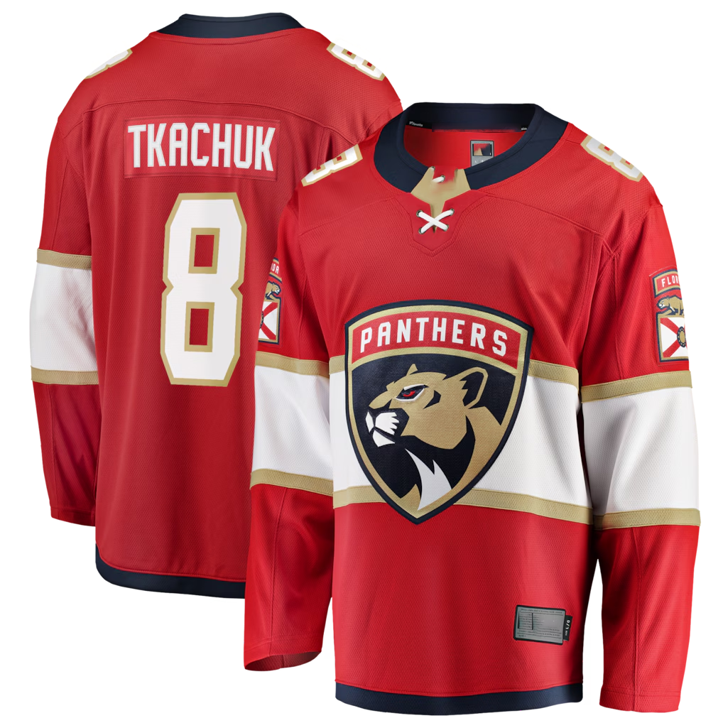 Blackjersey F.Panthers #8 Brady Tkachuk Red Home Breakaway Jerseys