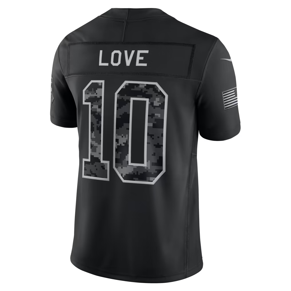 Blackjersey  GB.Packers #10 Jordan Love Black 2026 Salute to Service Stitched Limited Jersey