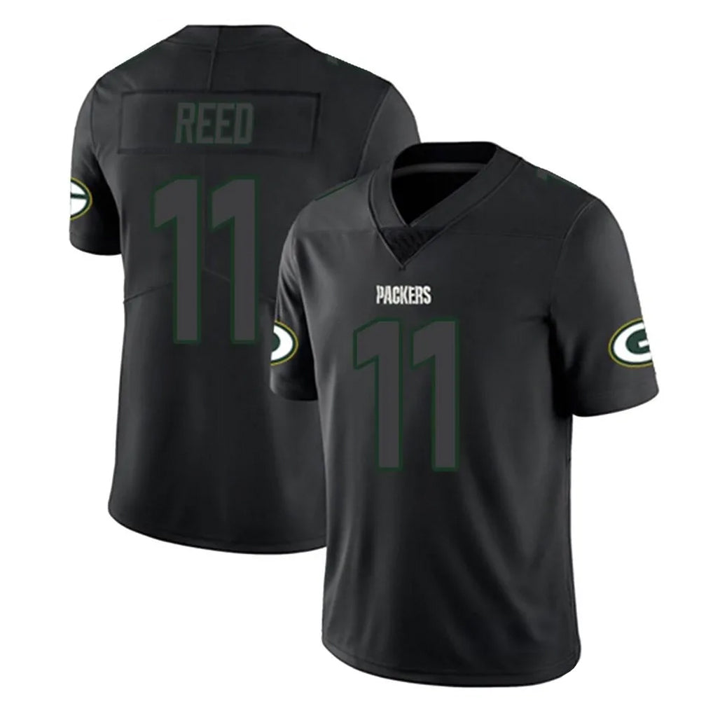 Blackjersey GB.Packers #11 Jayden Reed Player Black Impact Limited Home Game Stitched Jerseys