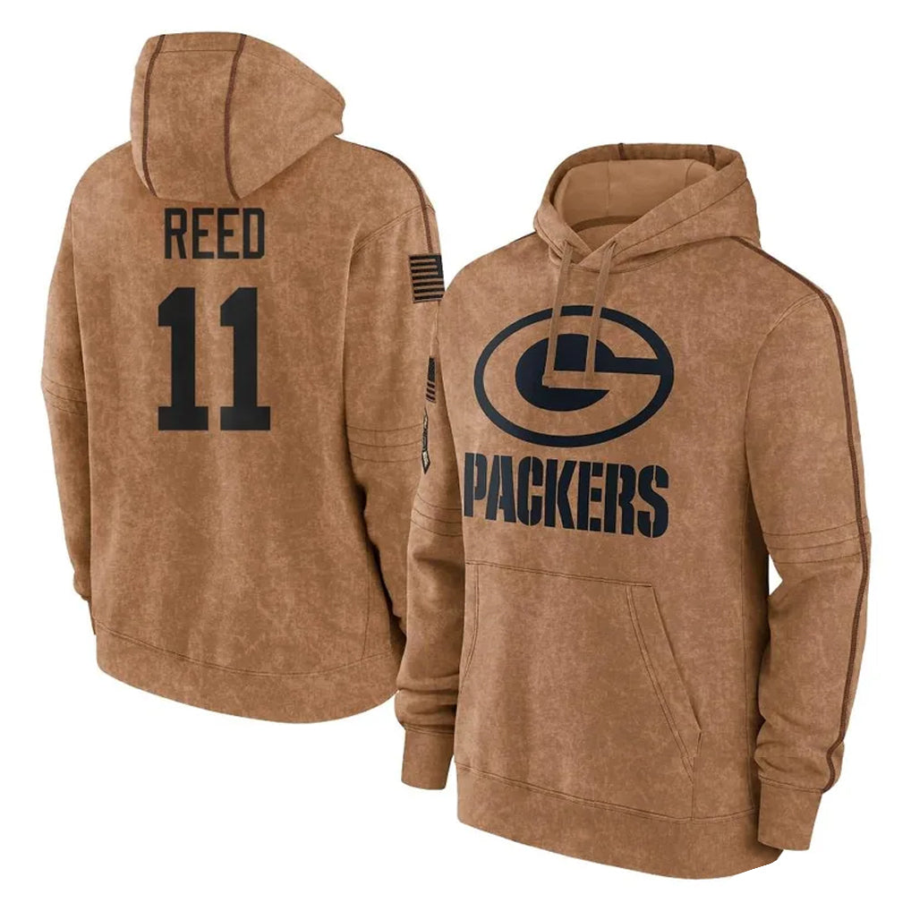 Blackjersey GB.Packers #11 Jayden Reed Player Brown Salute To Service Limited Stitched Jerseys