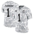 Blackjersey GB.Packers #1 Micah Parsons Player Arctic Camo Salute To Service Limited Stitched Jerseys