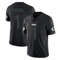 Blackjersey GB.Packers #1 Micah Parsons Player Black Impact Limited Home Game Stitched Jerseys
