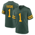 Blackjersey GB.Packers #1 Micah Parsons Player Green Alternate Home Game Stitched Jerseys