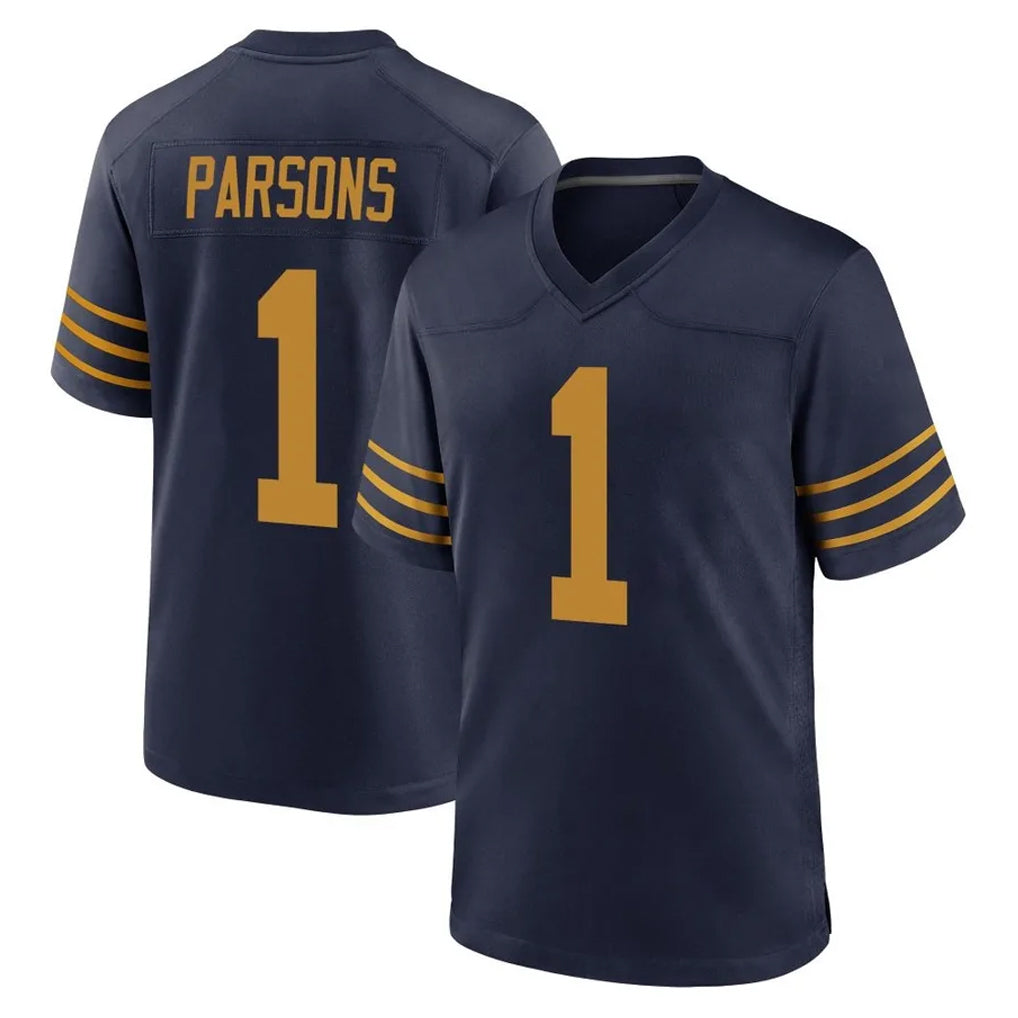 Blackjersey GB.Packers #1 Micah Parsons Player Navy The 1923 Classic Home Game Stitched Jerseys