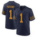 Blackjersey GB.Packers #1 Micah Parsons Player Navy The 1923 Classic Home Game Stitched Jerseys