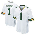 Blackjersey GB.Packers #1 Micah Parsons Player White Home Game Stitched Jerseys