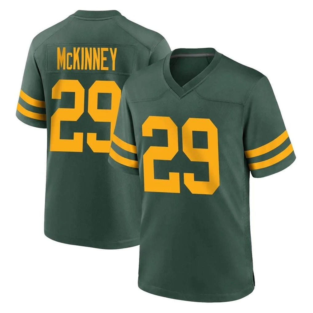 Blackjersey GB.Packers #29 Xavier McKinney Player Green Alternate Home Game Stitched Jerseys